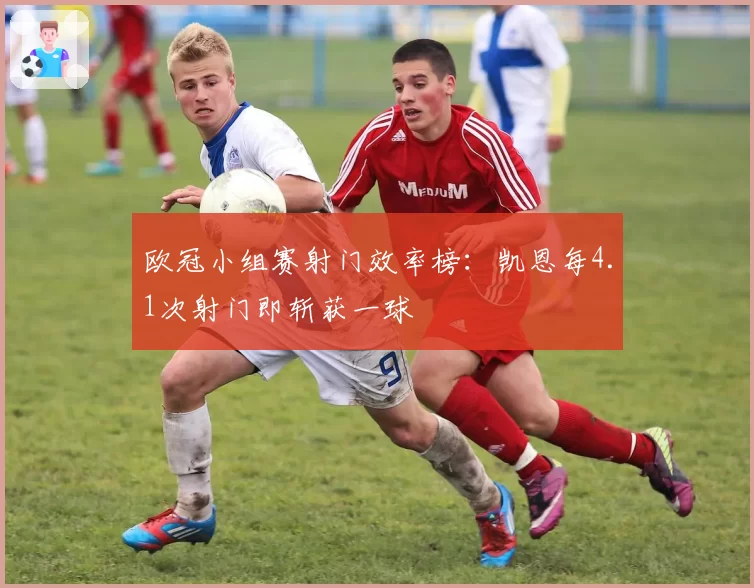 欧冠小组赛射门效率榜:凯恩每4.1次射门即斩获一球